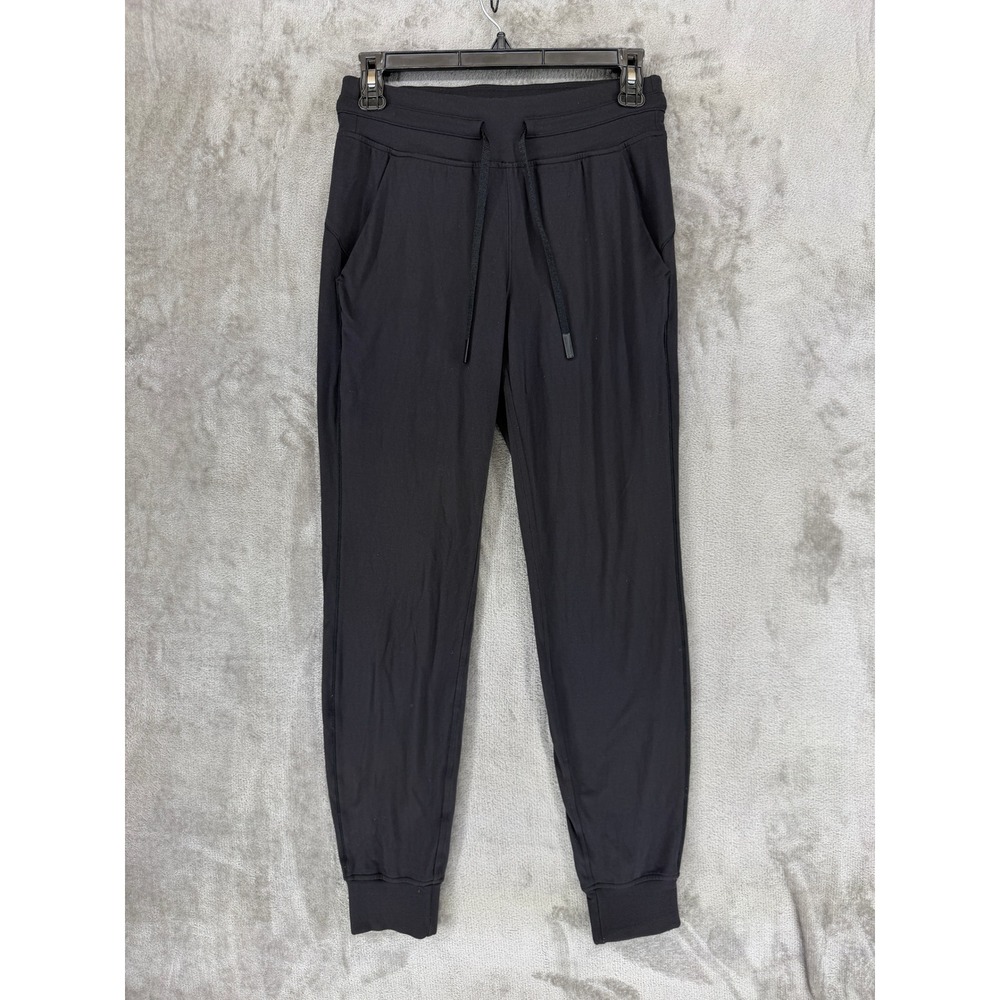 Lululemon Jogger Black High Rise Slim Fit Pants LW5BSMS Womens Size 4
